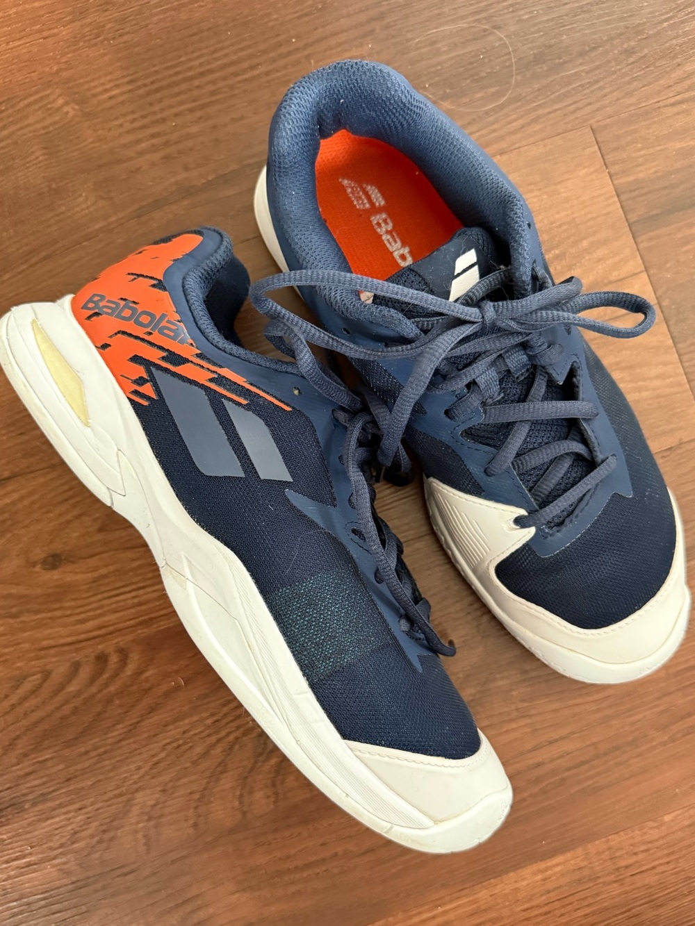 Babolat Navy and White Court Sneakers -Worn Once